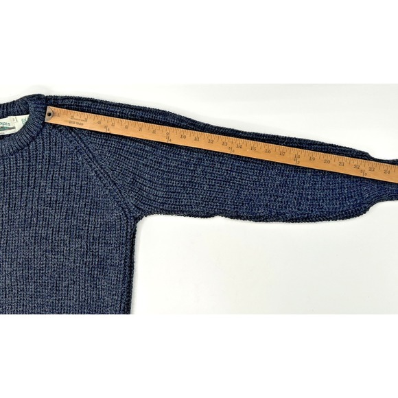 Aran Crafts Men's 100% Wool Charcoal Gray Sweater Ireland Fisherman Small - Picture 6 of 7